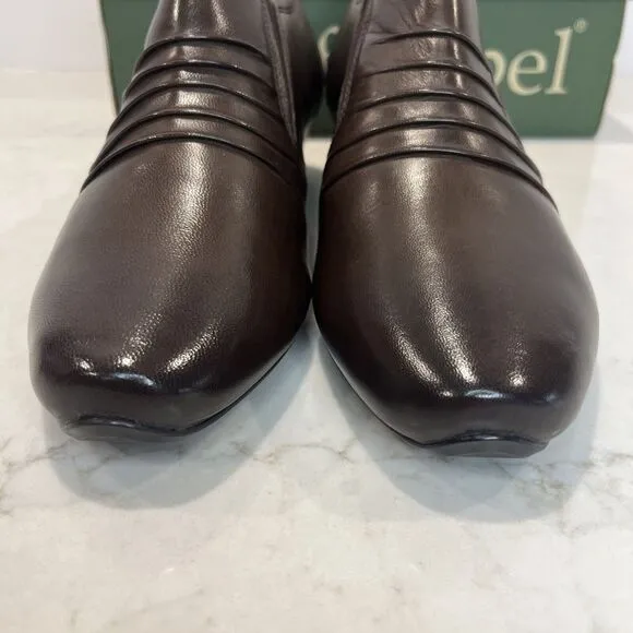 Josef Seibel Womens NEW Brown EU36  5-5.5 Tina Ruched Slip On Dress Pump Leather