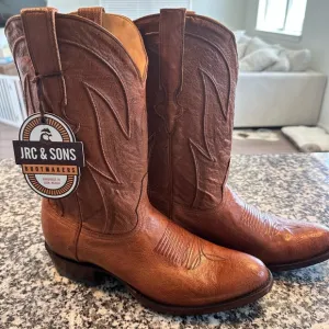 JRC &amp; Sons Brown Leather Cowboy Boots