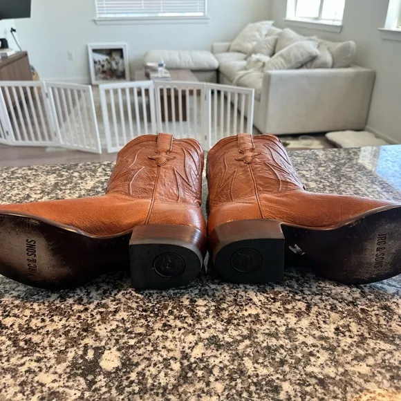 JRC &amp; Sons Brown Leather Cowboy Boots