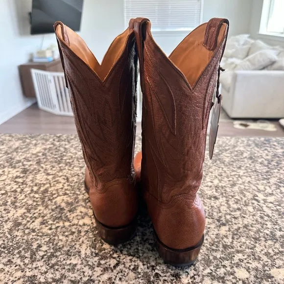 JRC &amp; Sons Brown Leather Cowboy Boots