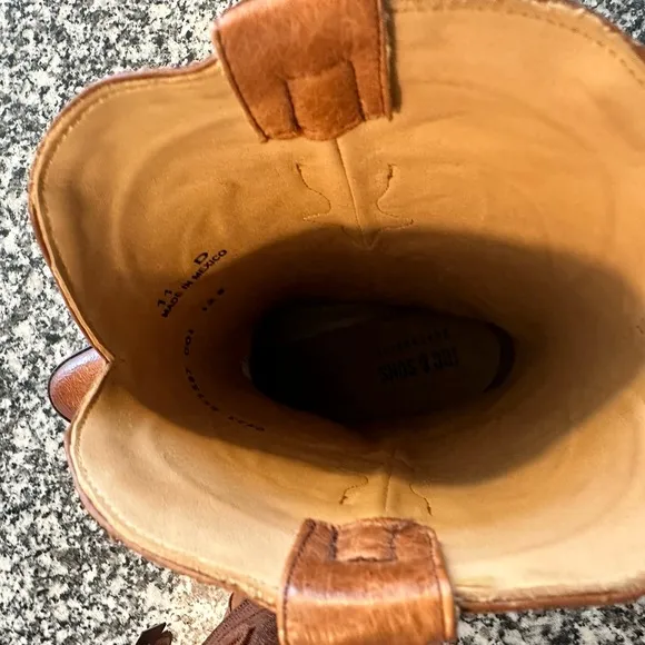 JRC &amp; Sons Brown Leather Cowboy Boots