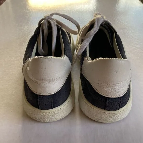 JUNK de LUXE Men’s Navy Suede Leather Sneakers Size 10