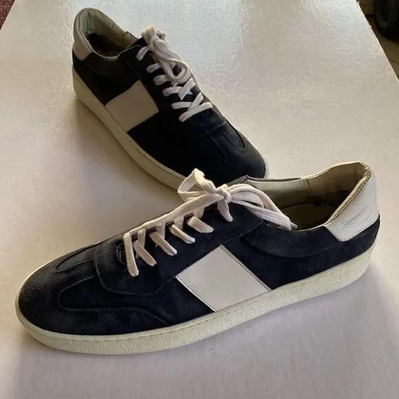 JUNK de LUXE Men’s Navy Suede Leather Sneakers Size 10
