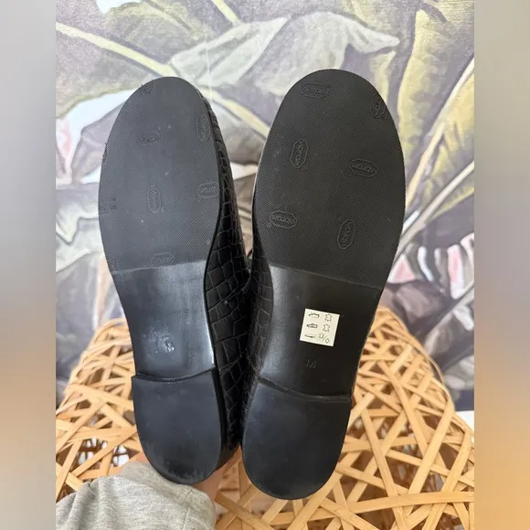 Junya Watanabe Comme des Garcons black croc embossed Oxford derby shoes M US 8.5