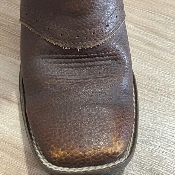 Justin Boots Brown and Blue Leather Boots