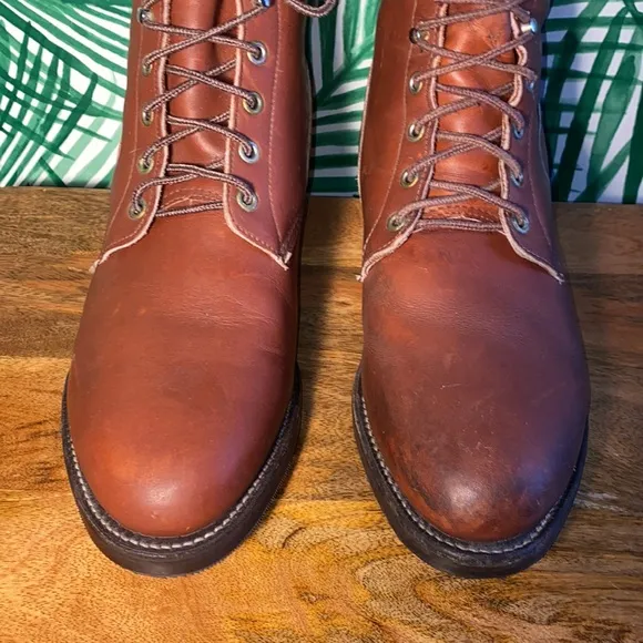 Justin Boots Brown Leather Roper Style 0518 Men’s 9 EE USA