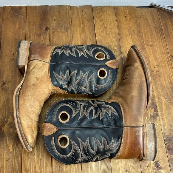 Justin Boots  Caddo bent rail western boots broad square toe 15EE
