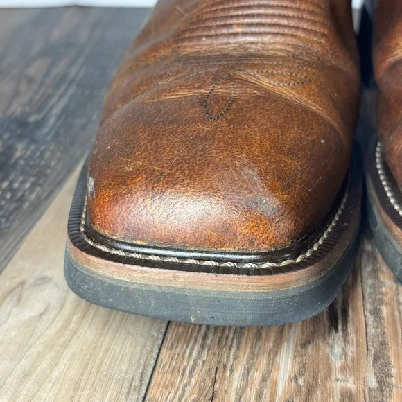 Justin Boots Mens 12 D Stampede Driller Waterproof Work Utility Leather Western