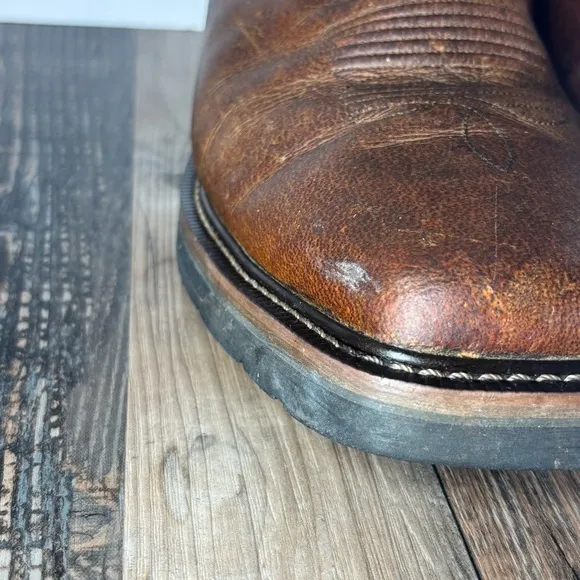 Justin Boots Mens 12 D Stampede Driller Waterproof Work Utility Leather Western