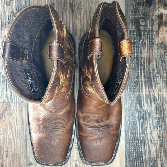 Justin Boots Mens 12 D Stampede Driller Waterproof Work Utility Leather Western