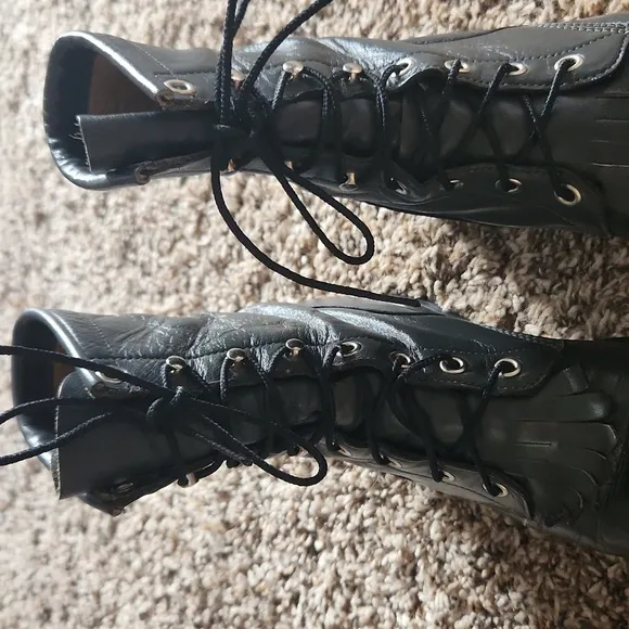 Justin Leather boots size 5.5 Male Dark Gray