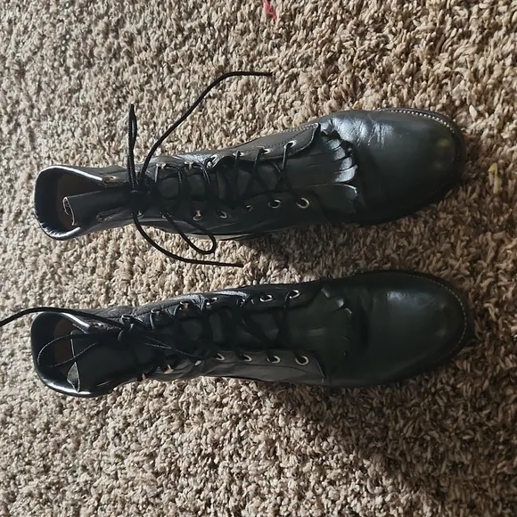 Justin Leather boots size 5.5 Male Dark Gray