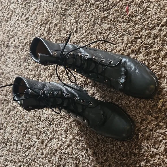 Justin Leather boots size 5.5 Male Dark Gray