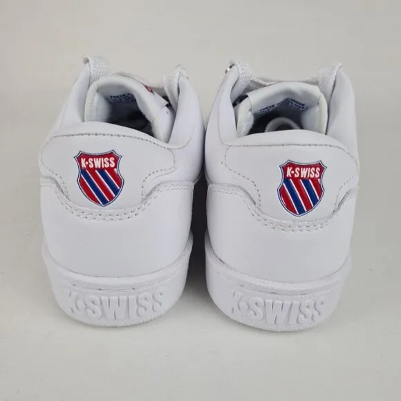 K-Swiss Classic Varsity Shoes Sneakers White Leather Size 4.5 Youth