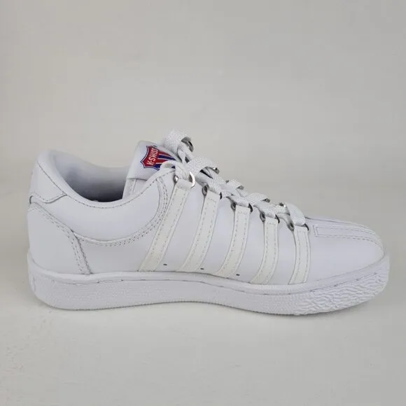 K-Swiss Classic Varsity Shoes Sneakers White Leather Size 4.5 Youth