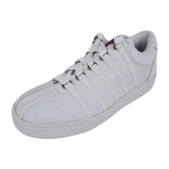 K-Swiss Classic Varsity Shoes Sneakers White Leather Size 4.5 Youth