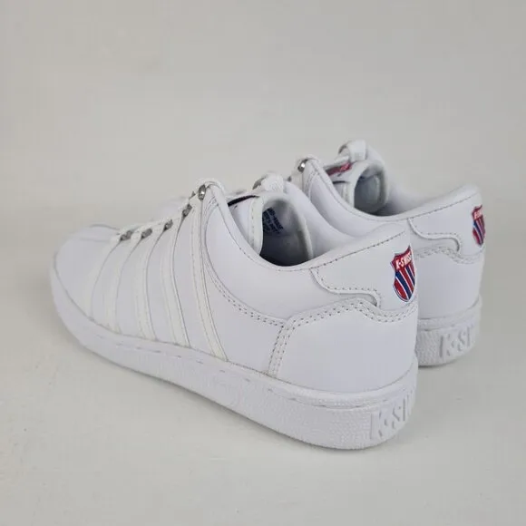 K-Swiss Classic Varsity Shoes Sneakers White Leather Size 4.5 Youth