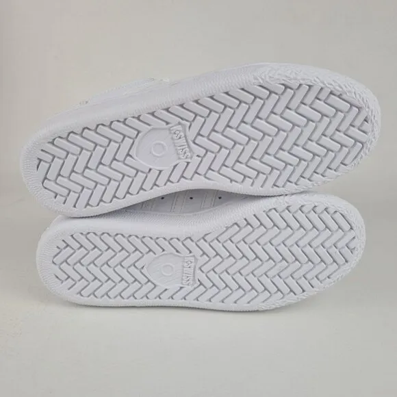 K-Swiss Classic Varsity Shoes Sneakers White Leather Size 4.5 Youth