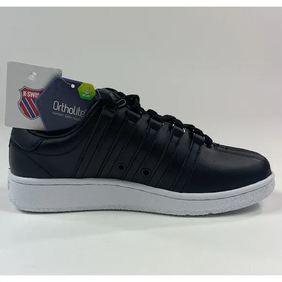 K Swiss Classic VN Womens Black White Low Top Shoes Sneakers 97321-002-M