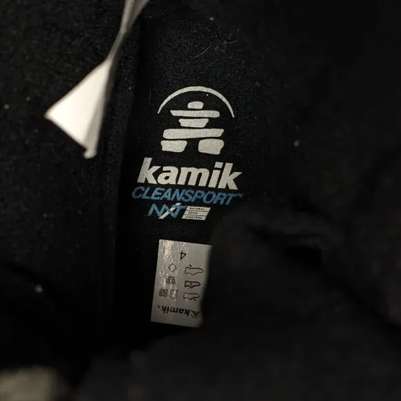 Kamik State Waterproof Winter Boots, Black Leather, Men's 11 M