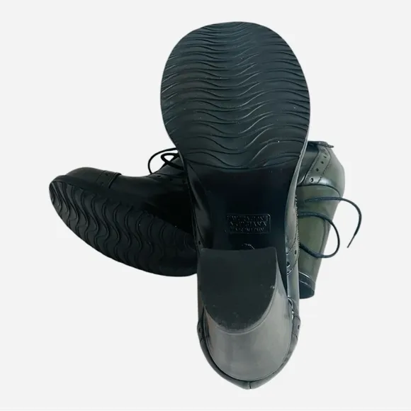 KAMMI Italy Design Lace-up Green Genuine Leather Booties Women Ankle Boots Shoes