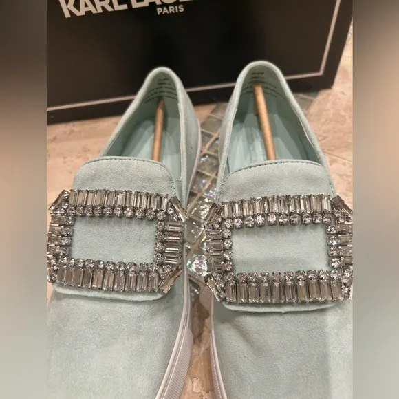 Karl Lagerfeld Kidsuede sneakers with Rhinestones