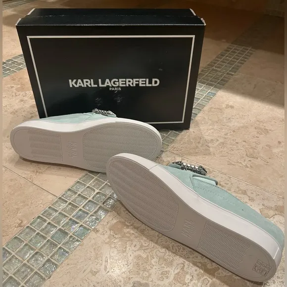 Karl Lagerfeld Kidsuede sneakers with Rhinestones