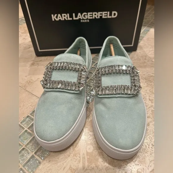 Karl Lagerfeld Kidsuede sneakers with Rhinestones