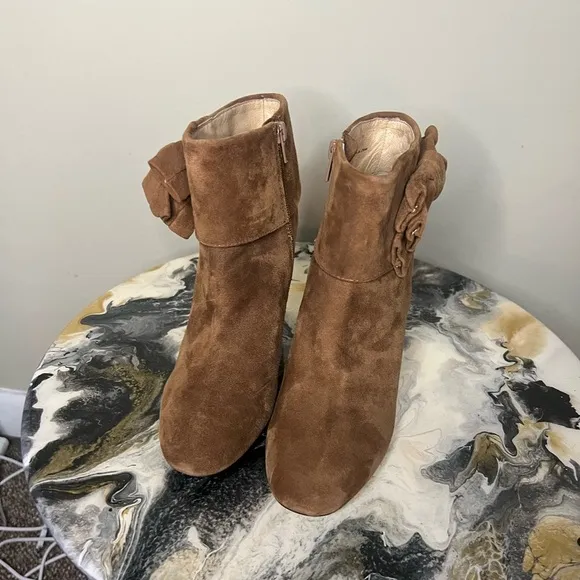 Kate Spade New York Brown Suede Bow Boots Heeled