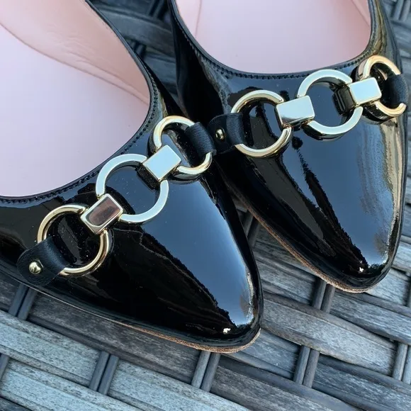 Kate spade NEW YORK Nadia Black Patent Leather Flats