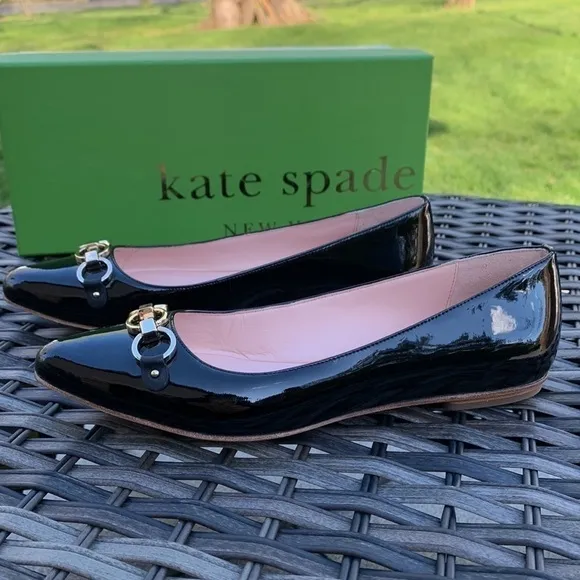 Kate spade NEW YORK Nadia Black Patent Leather Flats