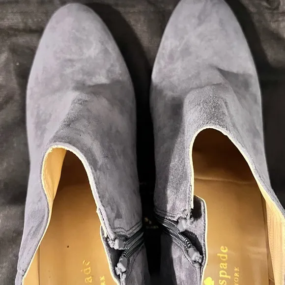 KATE SPADE NEW YORK ‘NETTA’ NIB AUTHENTIC LONDON GREY/SUEDE ANKLE BOOTS.
