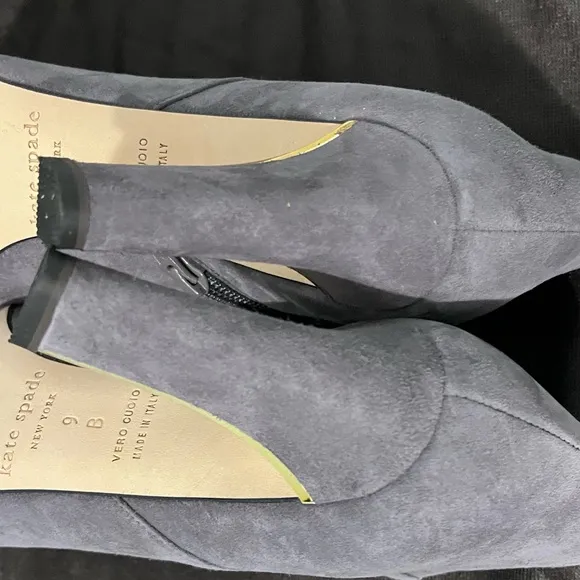 KATE SPADE NEW YORK ‘NETTA’ NIB AUTHENTIC LONDON GREY/SUEDE ANKLE BOOTS.