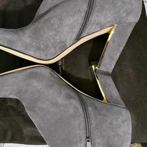 KATE SPADE NEW YORK ‘NETTA’ NIB AUTHENTIC LONDON GREY/SUEDE ANKLE BOOTS.