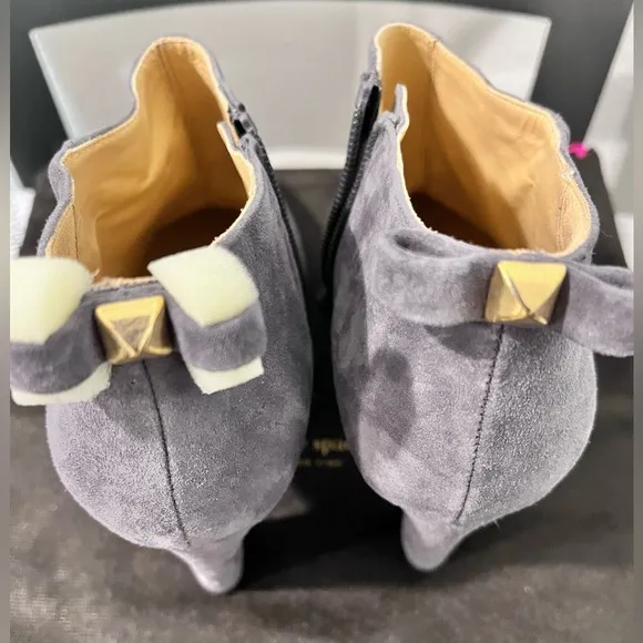 KATE SPADE NEW YORK ‘NETTA’ NIB AUTHENTIC LONDON GREY/SUEDE ANKLE BOOTS.