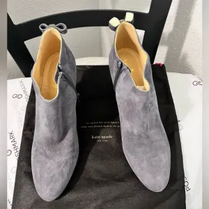 KATE SPADE NEW YORK ‘NETTA’ NIB AUTHENTIC LONDON GREY/SUEDE ANKLE BOOTS.