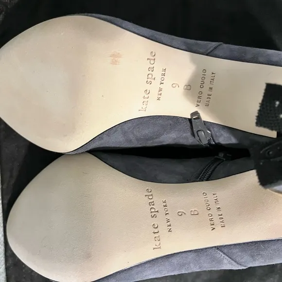 KATE SPADE NEW YORK ‘NETTA’ NIB AUTHENTIC LONDON GREY/SUEDE ANKLE BOOTS.