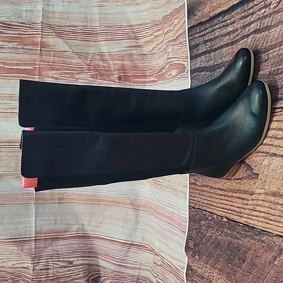 Kate Spade Saturday Leather and Suede Riding Boots sz 6.5