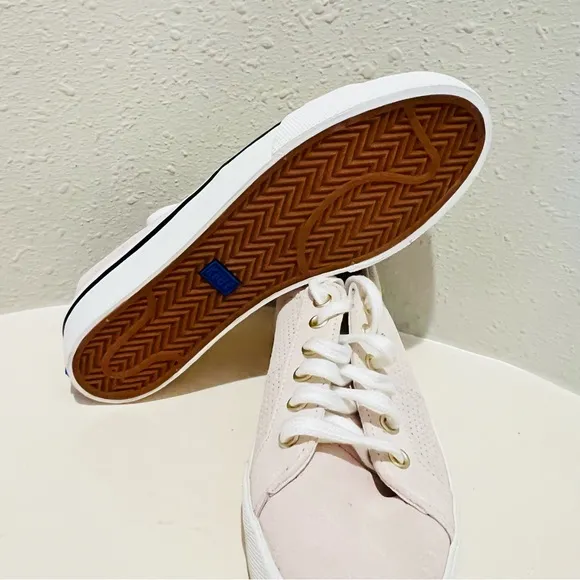 Keds Jump Kick Duo  Women’s Suede Perforated Beige Sneakers Size 7 NWT