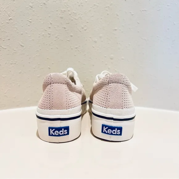 Keds Jump Kick Duo  Women’s Suede Perforated Beige Sneakers Size 7 NWT