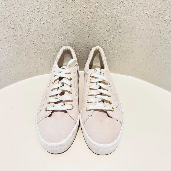 Keds Jump Kick Duo  Women’s Suede Perforated Beige Sneakers Size 7 NWT