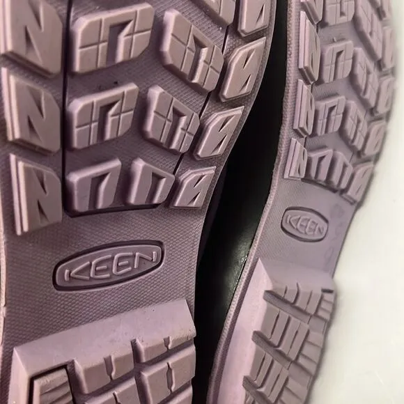 Keen Girl’s Waterproof Rubber Sherpa Lined Heather Purple Lace Up Boots Size 3
