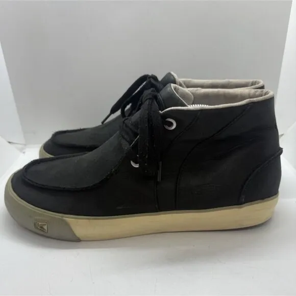 Keen Timmons Chukka Boots Men's Sz 11 Black Soft Leather Lace Up Moc Toe 1002828