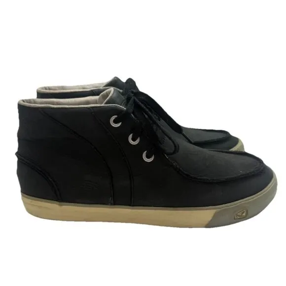 Keen Timmons Chukka Boots Men's Sz 11 Black Soft Leather Lace Up Moc Toe 1002828