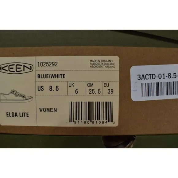 Keen Womens Size 8.5 Elsa Lite Blue White Casual Fashion Sneakers Shoes