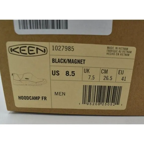 Keen Mens Size 8.5 Hoodcamp FR Black Magnet Slip On Shoes
