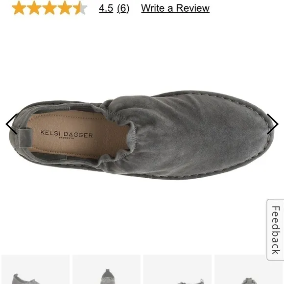 Kelsi Dagger Brooklyn Royce Slip-On Suede Bootie Sneakers Gray Size 6 $160 NIB