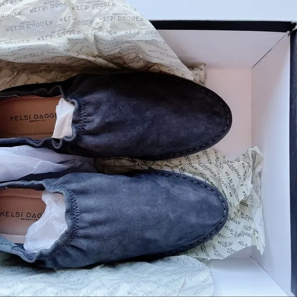 Kelsi Dagger Brooklyn Royce Slip-On Suede Bootie Sneakers Gray Size 6 $160 NIB