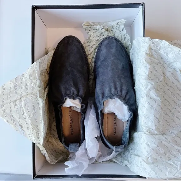 Kelsi Dagger Brooklyn Royce Slip-On Suede Bootie Sneakers Gray Size 6 $160 NIB