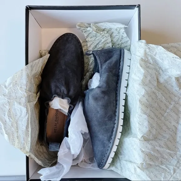 Kelsi Dagger Brooklyn Royce Slip-On Suede Bootie Sneakers Gray Size 6 $160 NIB